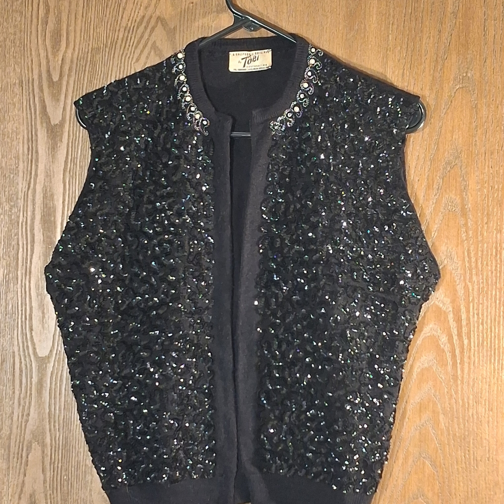 Y2K, TOBI Black Knit Sweater, Bedazzeled